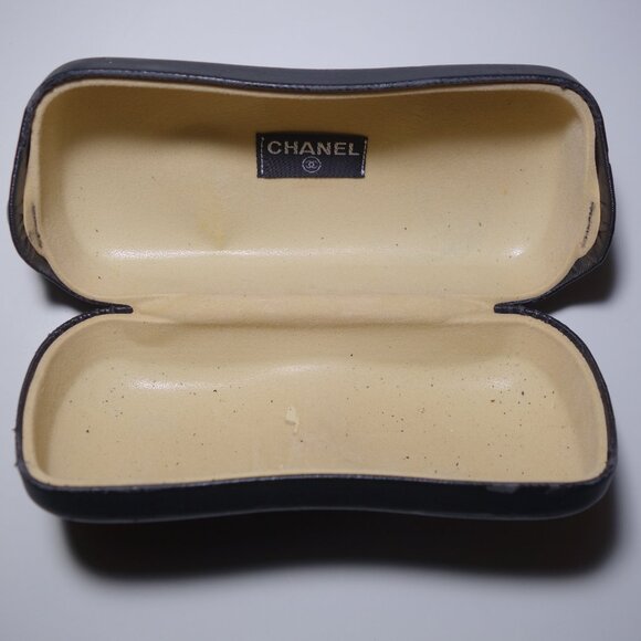 Vtg Chanel Blue Gradient Rimless Lens w/ Silver Metal & CC Logo Arm Sunglasses - Picture 16 of 16